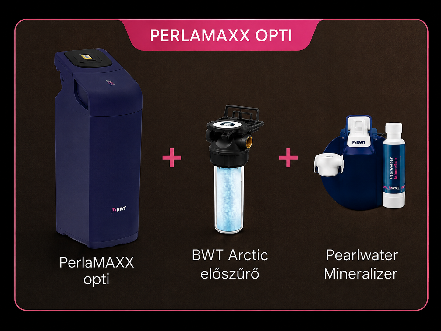 PerlaMAXX opti vízlágyító BWT Arctic előszűrővel és Mineralizer egységgel